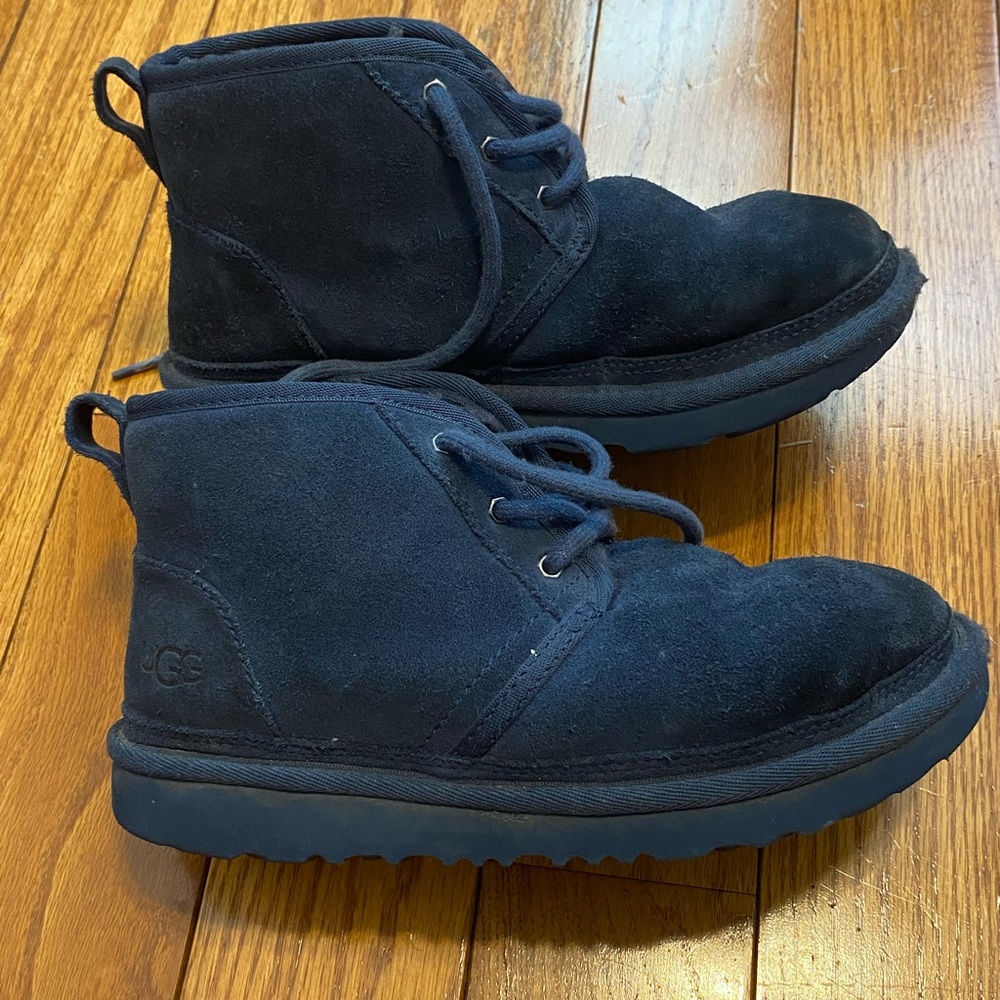 Girls Kids' UGG Neumel II Boot‎ Suede Shearling Navy Blue Chukka Boots Size 3